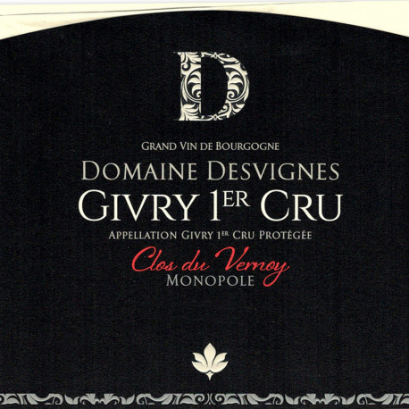 GIVRY 1ER CRU 2015 'CLOS DU VERNOY' - DOMAINE DESVIGNES