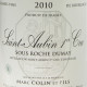 SAINT AUBIN 1ER CRU SOUS ROCHE DUMAY 2010 - DOMAINE MARC COLIN