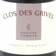 CROZES-HERMITAGE 2016 'CLOS DES GRIVES' - DOMAINE COMBIER