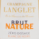 CHAMPAGNE BRUT NATURE - BLANC DE NOIRS - DOMAINE LANGLET